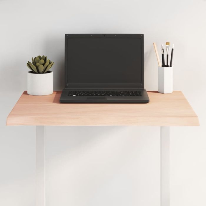 Table Top 60x40x2cm Untreated Solid Wood Oak Live Edge