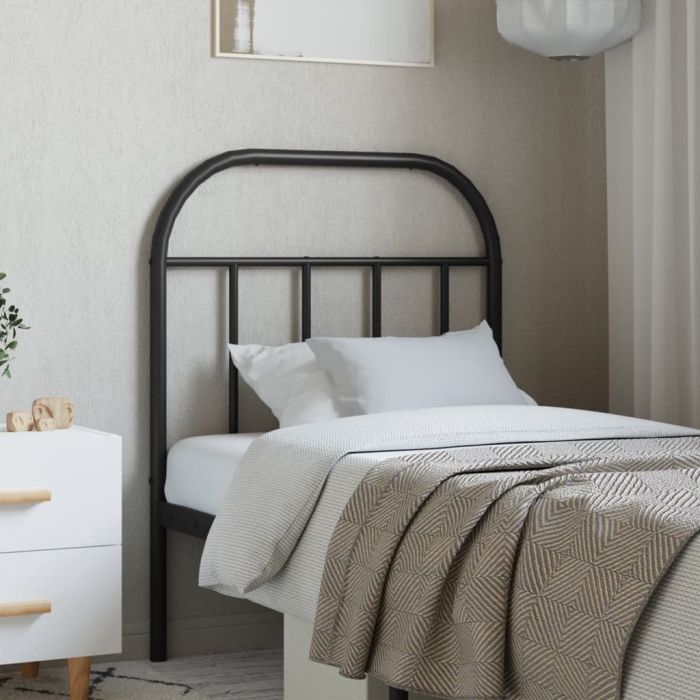 Metal Headboard Black 75cm
