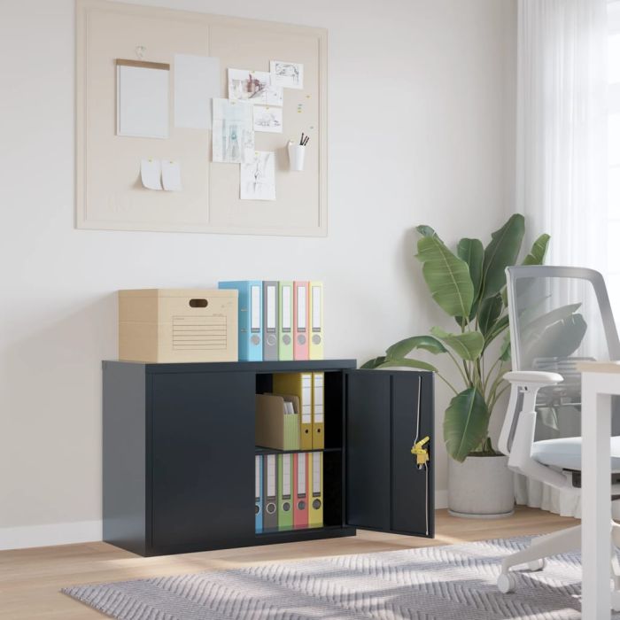 File Cabinet Anthracite 90x40x70 cm Steel