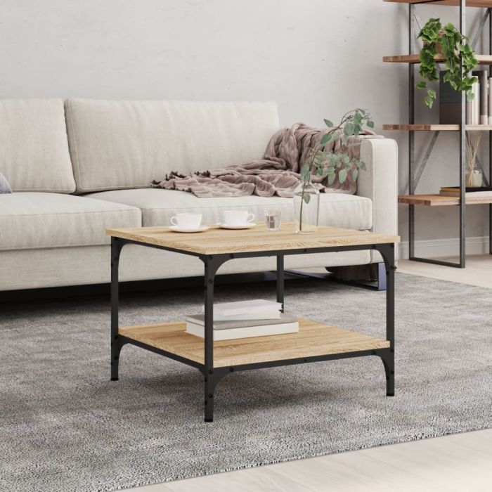 Coffee Table Sonoma Oak 55x55x40 cm Engineered Wood