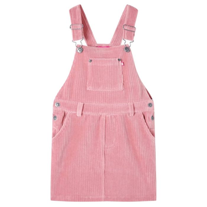 Kids' Overall Dress Corduroy Light Pink 116