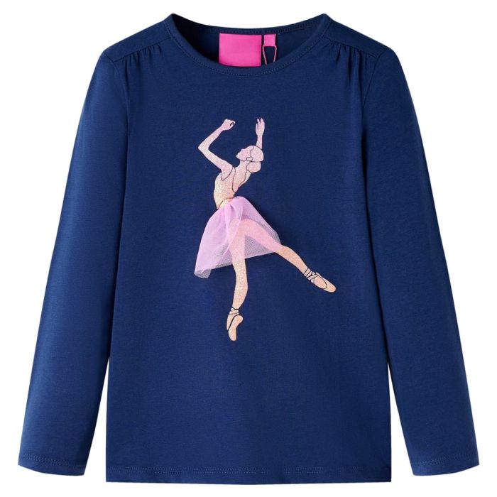 Kids' T-shirt with Long Sleeves Navy 104