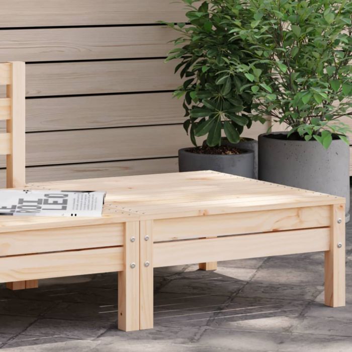 Garden Footstool Solid Wood Pine