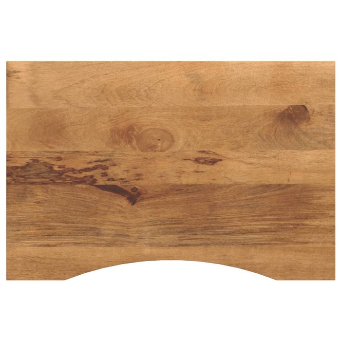 Desk Top with Curve 90x60x2.5 cm Solid Wood Rough Mango