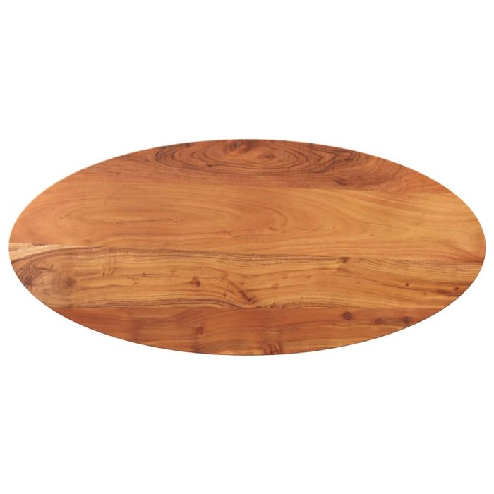 Table Top 140x50x3.8 cm Oval Solid Wood Acacia