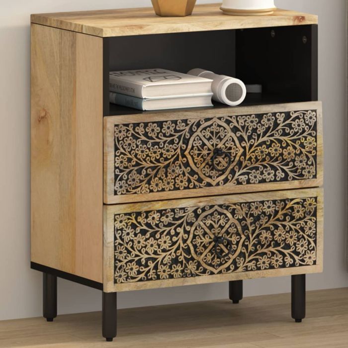 Bedside Table - CARLETON Cam Nightstand Natural 50cm