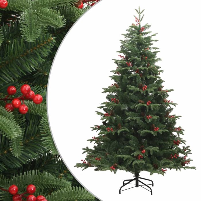 Fluer 240cm Hinged Christmas Tree with Cones