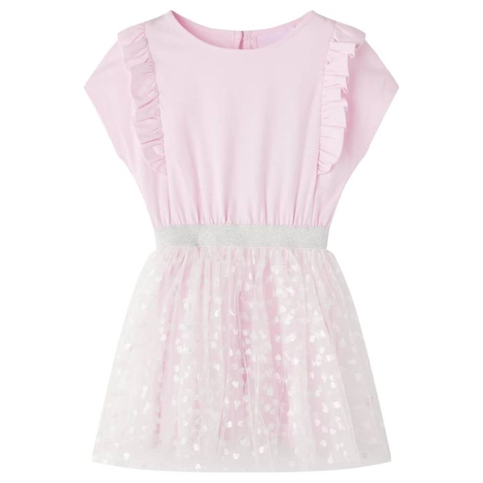 Kids' Dress with Ruffles Light Pink 104