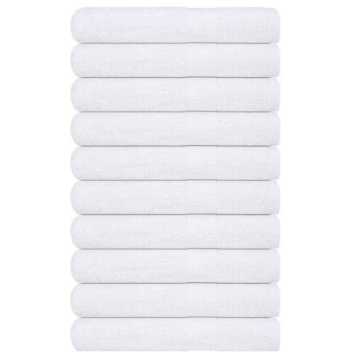 Towels 10 pcs White 100x200 cm 360 gsm 100% Cotton