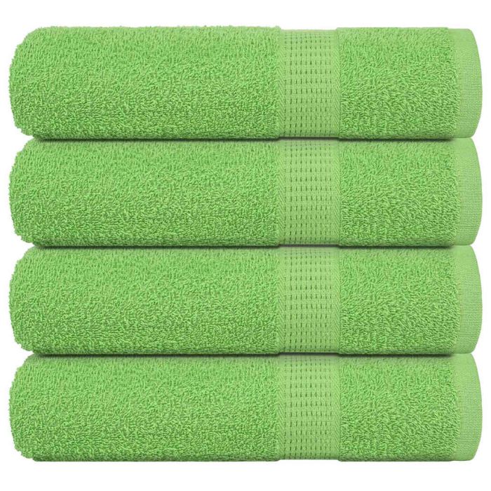 Shower Towels 4 pcs Apple Green 70x140 cm 360 gsm 100% Cotton