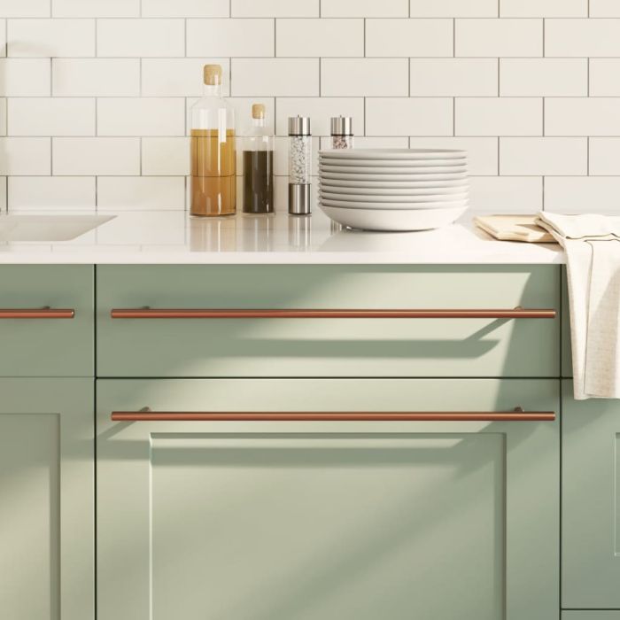 Cabinet Handles 10 Pcs Bronze 480mm Stainless Steel