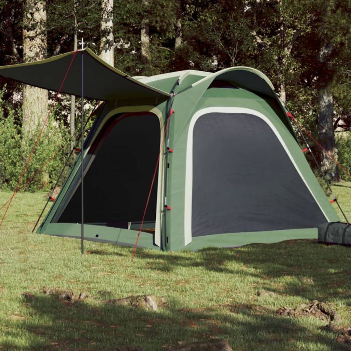 Camping Tent 4 Persons Green 240x221x160 cm 185T Taffeta