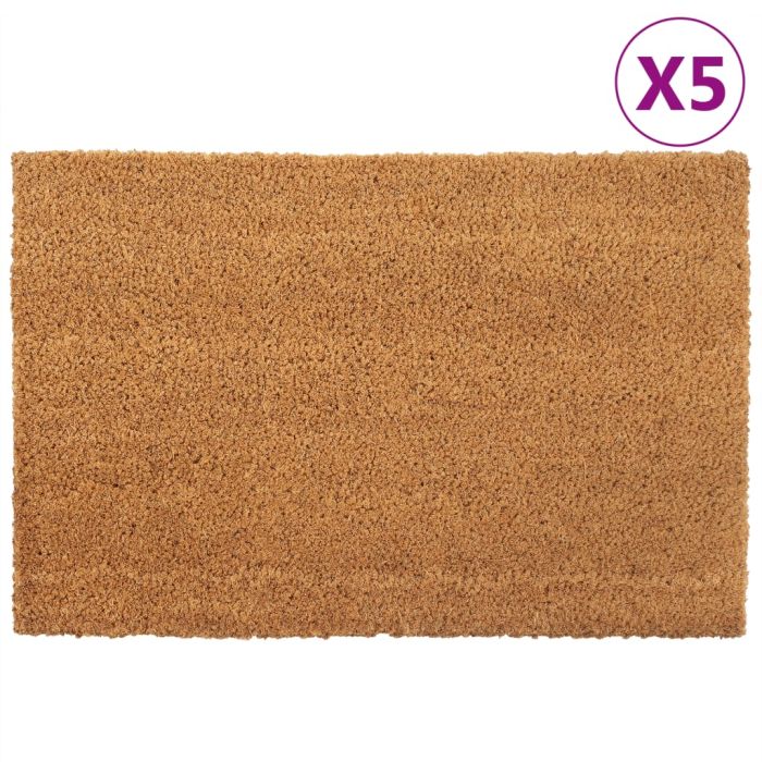 Door Mats 5 pcs Natural 40x60 cm Tufted Coir