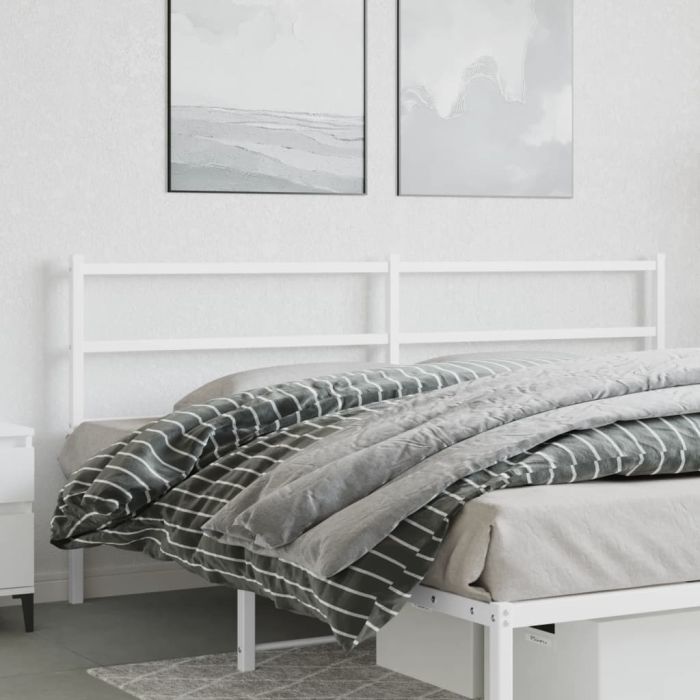 Metal Headboard White 180cm