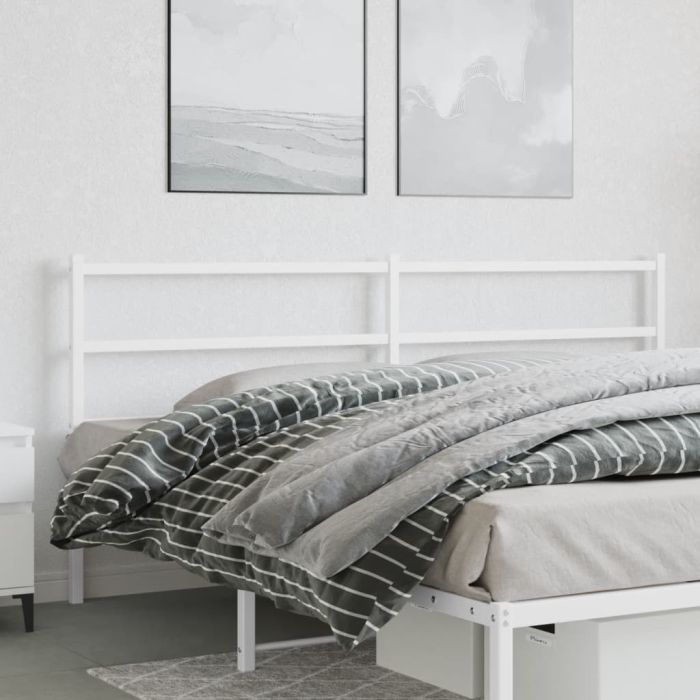 Metal Headboard White 200cm