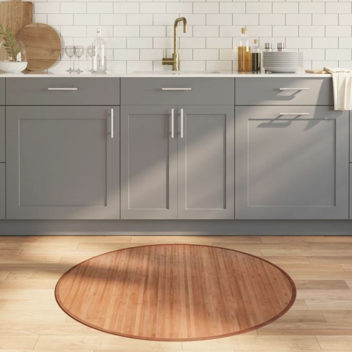 Rug Round Natural100 cm Bamboo