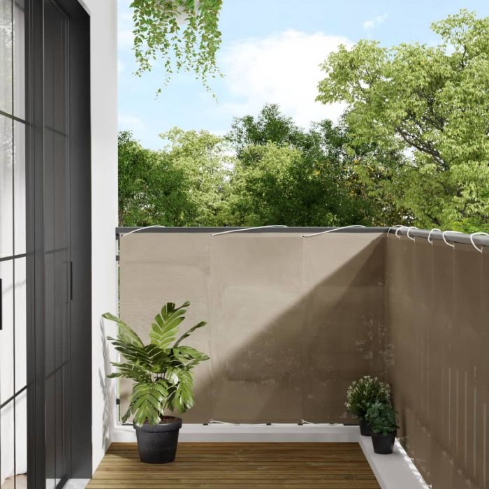 Balcony Screen Taupe 120x700 cm 100% Polyester Oxford