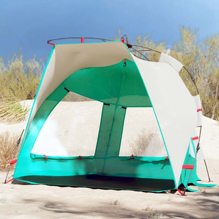 Beach Tent 2-Person Sea Green Quick Release Waterproof - vid-4005291
