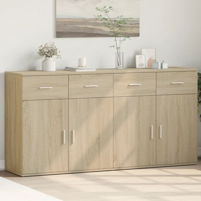 Sideboards 2 Pieces Sonoma Oak 79x38x80 cm Engineered Wood