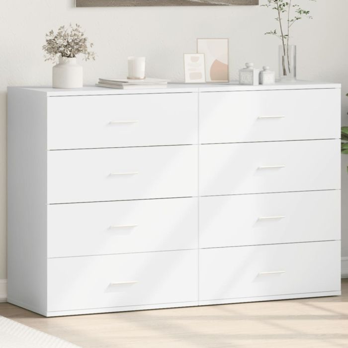 Sideboards 2 pcs White 60x39x80 cm Engineered Wood