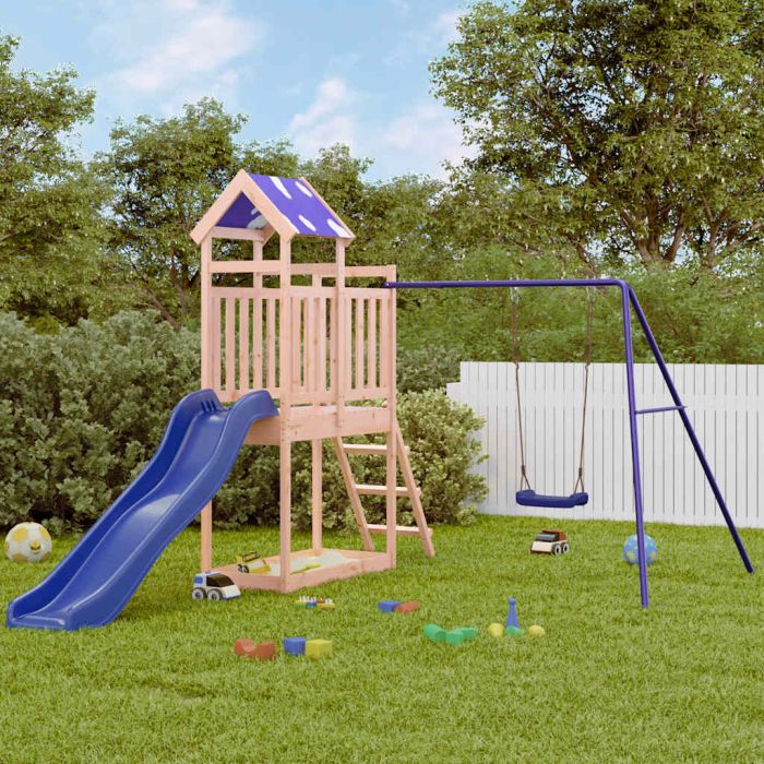 CAOMERE Outdoor Playset Solid Douglas Wood