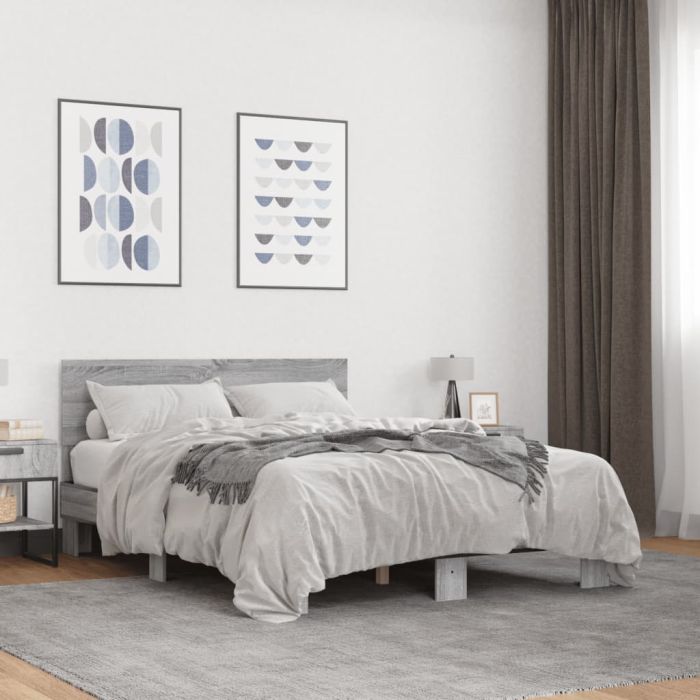 Bedframe Grey Sonoma 135x190cm Double