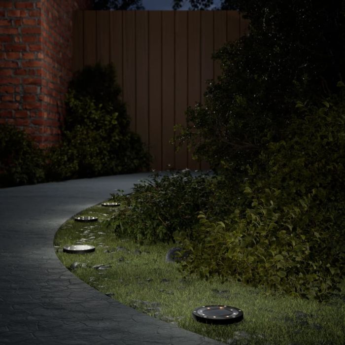 OSWOD Solar Ground Lights with Ground Spikes Outdoor 12 pcs Warm - White