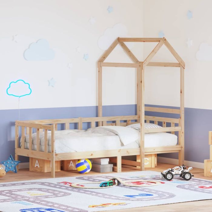 Daybed with Roof 80x200cm Solid Wood