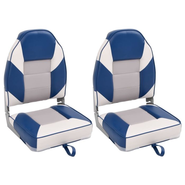 Foldable Boat Seats 2Pieces with High Back 44x38x55 cm