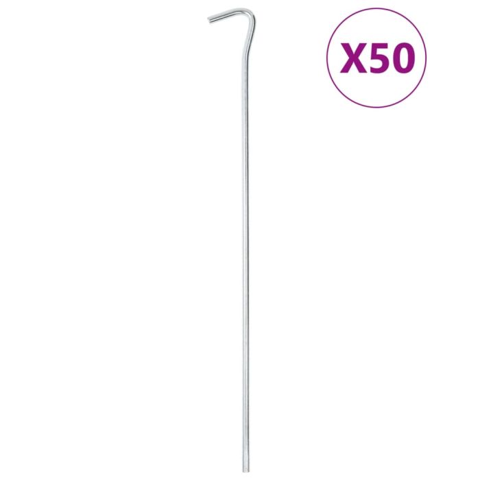 Tent Pegs 50 pcs 30 cm 7 mm Galvanised Steel