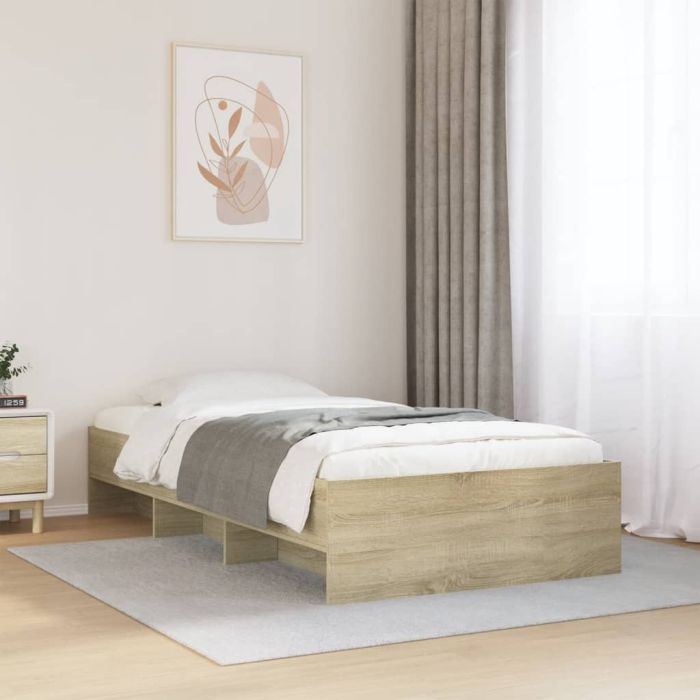 Bedframe Sonoma Oak 90x200cm Engineered Wood