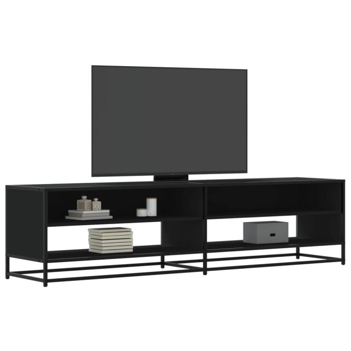 TV Cabinet Black 180.5x40x46 cm Engineered Wood