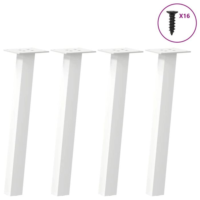 Coffee Table Legs 4 pcs White 42 cm Steel