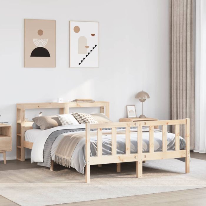 Bedframe 160x200cm Solid Wood Pine
