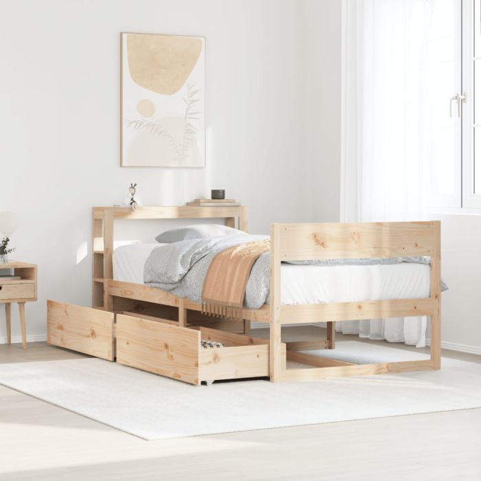 Bedframe 75x190cm Small Single Solid Wood Pine