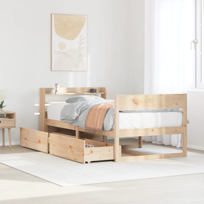 Bedframe 75x190cm Small Single Solid Wood Pine