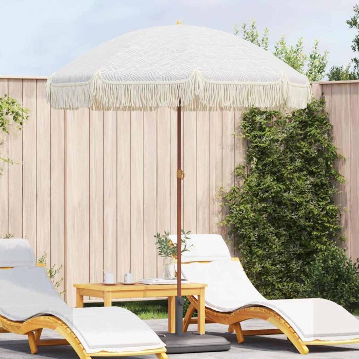BRLRIDG Beach Parasol Grey and 160x160x196 cm - White