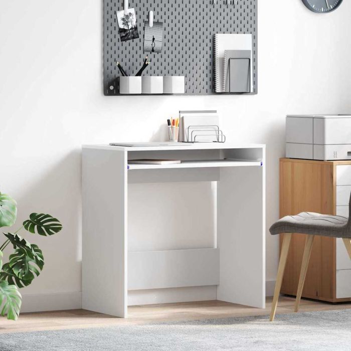 Computer Desk White Engineered wood Compact Organizers