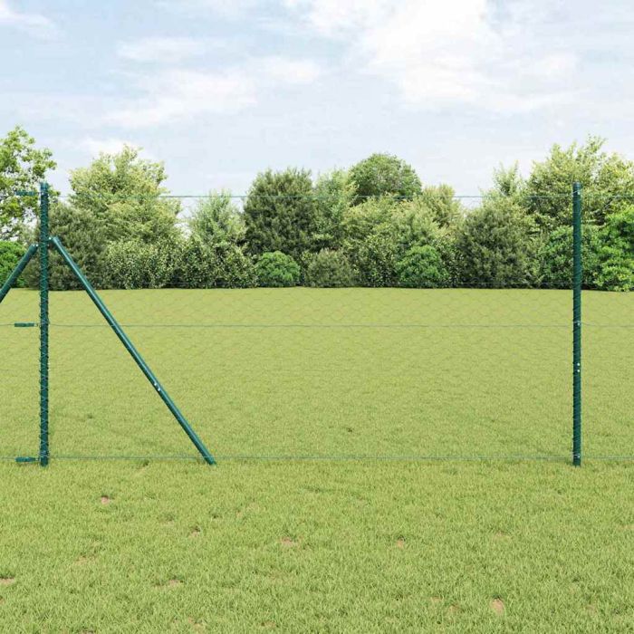 Hexagon Fence Green 1.2x10 m Steel