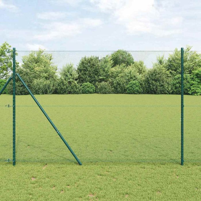 Hexagon Fence Green 1.5x10 m Steel