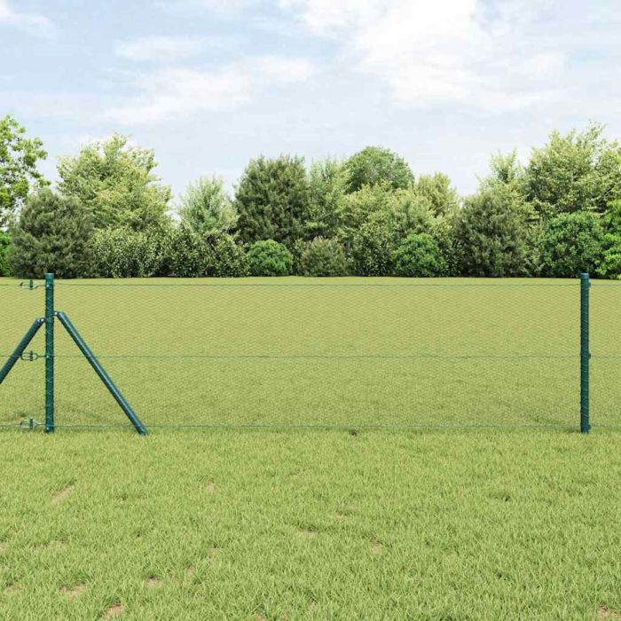 Hexagon Fence Green 0.6x50 m Steel