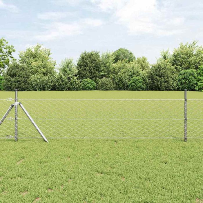 Fencing Set Set of 2 Galvanised steel Galvanised steel mesh