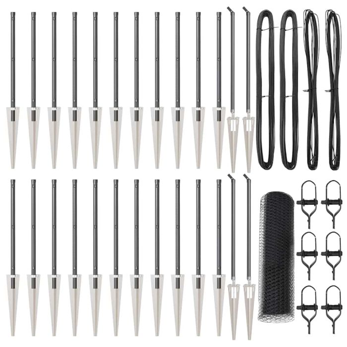 Hexagon Fence Grey 0.5x50 m Steel