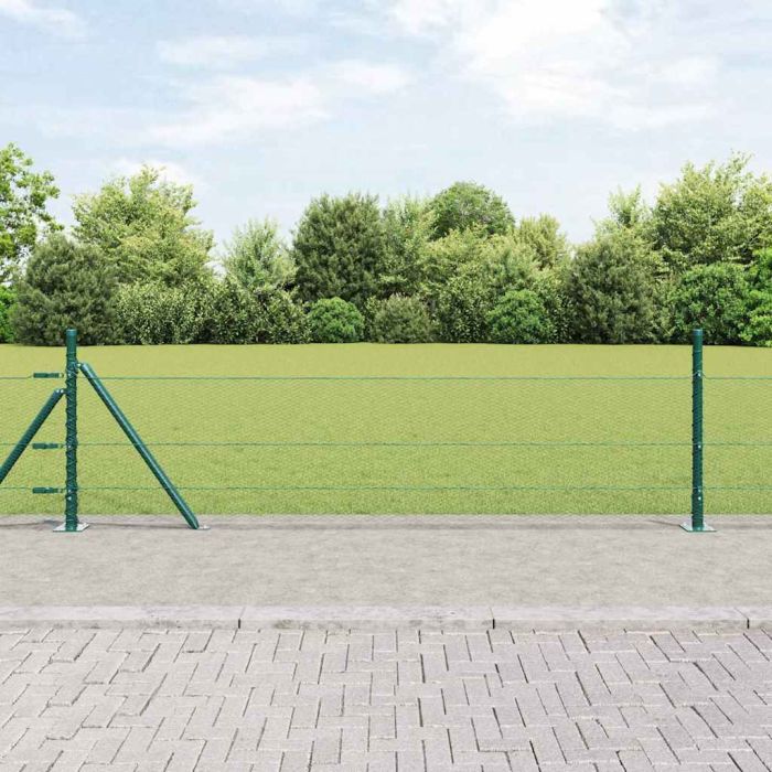Hexagon Fence Green 0.5x10 m Steel