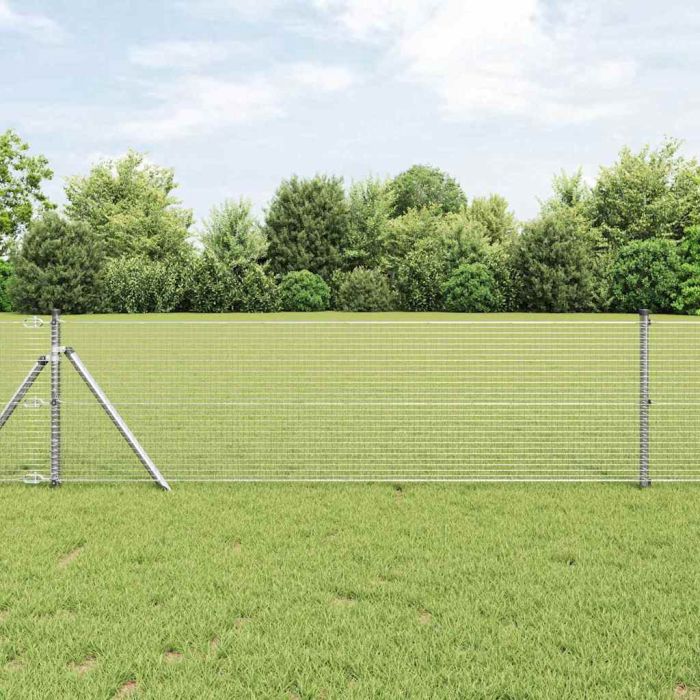 Fence Post Set Set of 2 Galvanised steel 10 x 0.5 m