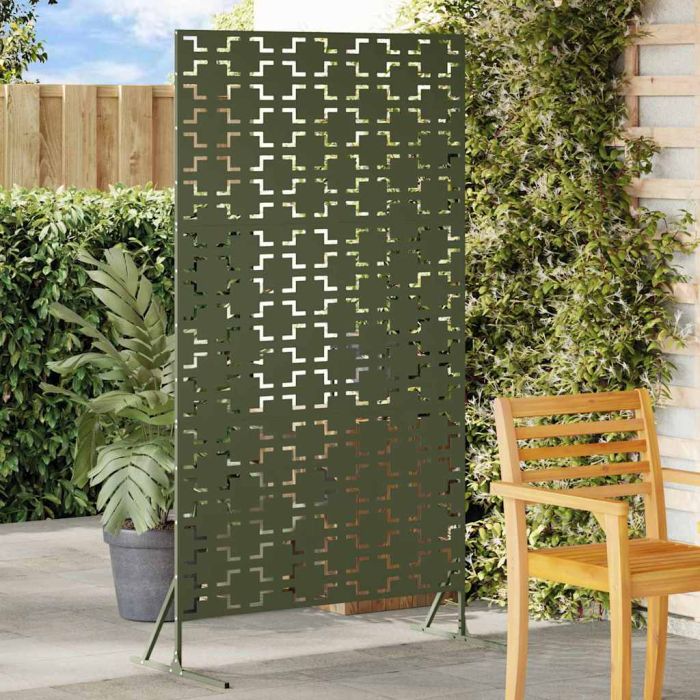 Privacy Screen Olive Green 100x50x180 cm Steel