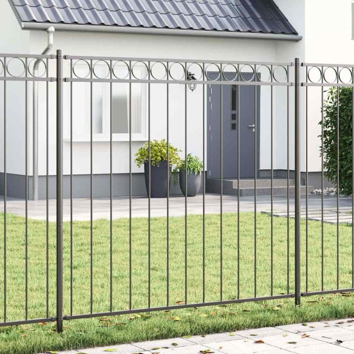 Garden Fence - Grey, 1.7 x 1.2 m, Steel