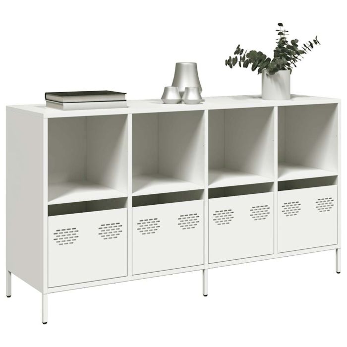 Sideboard White 135x39x73.5 cm Cold-rolled Steel