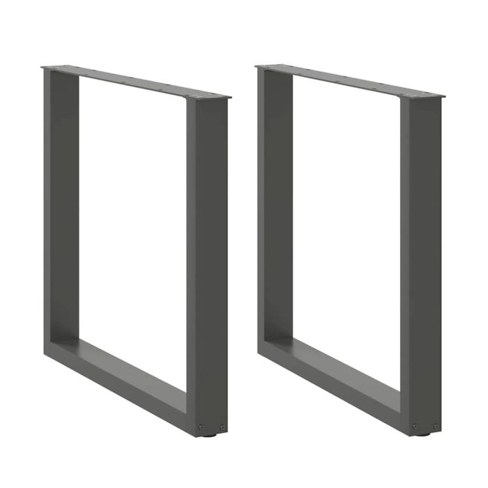 Coffee Table Legs U-Shaped 2 pcs Anthracite 90x(72-73) cm Steel