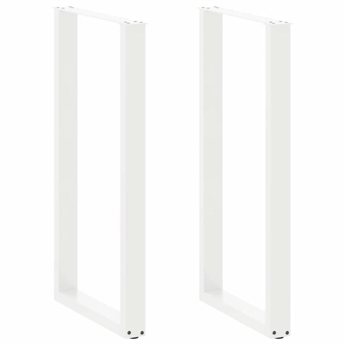 Coffee Table Legs U-Shaped 2 pcs White 60x(110-111) cm Steel